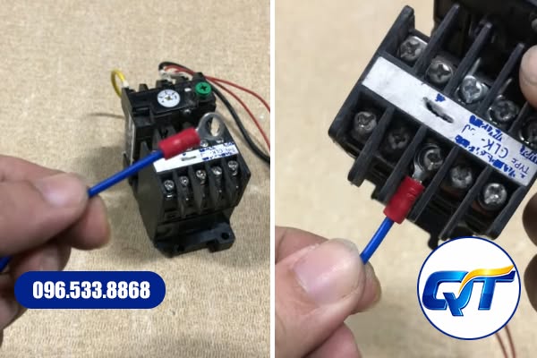 Đầu cos điện đấu nối vào thiết bị cần kiểm tra kích thước lỗ bắt bulông
