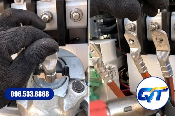 Kìm ép cos dùng pin ép đầu cos sử dụng trong thi công tủ điện và hệ thống điện công nghiệp